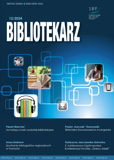 Okładka czasopisma Bibliotekarz 12/2024