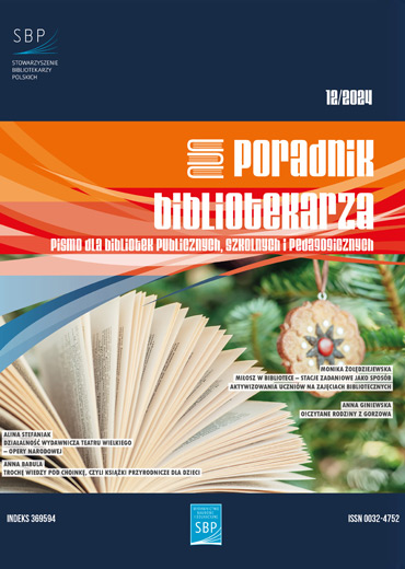 Okładka czasopisma Poradnik Bibliotekarza 12/2024