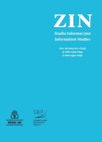 Zagadnienia Informacji Naukowej 1/2025