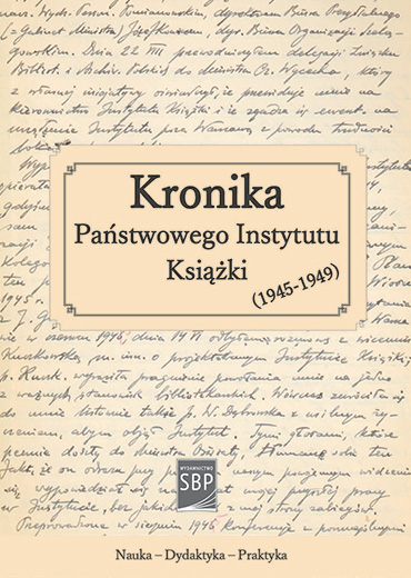 Kronika Państwowego Instytutu Książki (19451949)